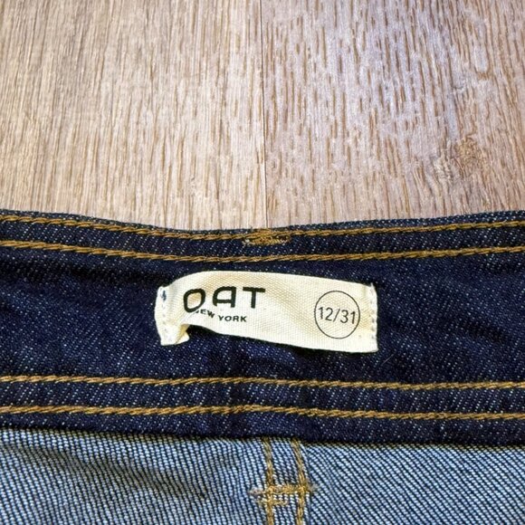 Oat New York Womens Wide-Leg High-Waist Raw Hem Denim Jeans Size 12/31 - Picture 4 of 8